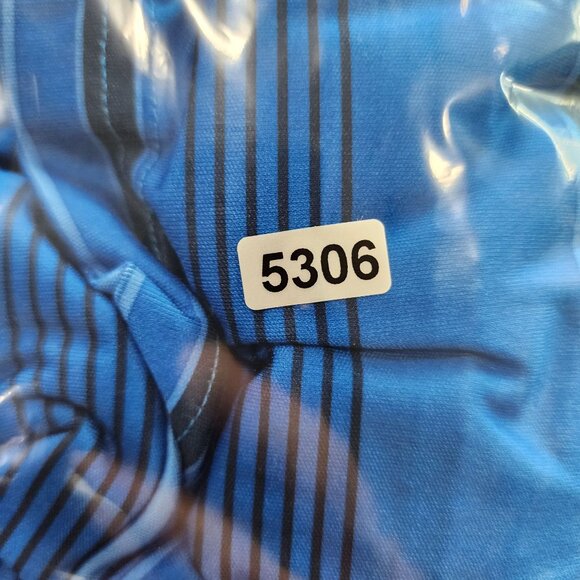 Men's Blue Ben Hogan Performance Polo Shirt Striped Short Sleeve Size S - Picture 10 of 10